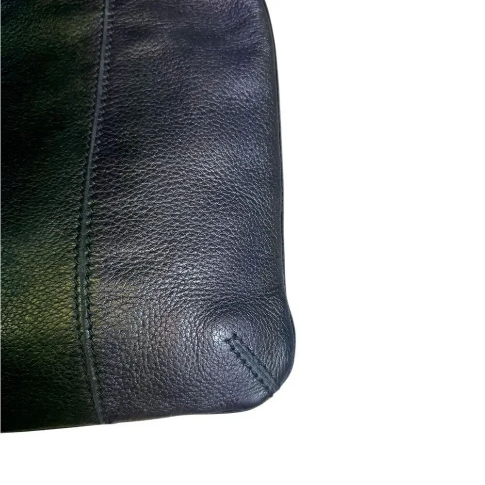 BOTTEGA VENETA Black Leather One Shoulder HoboTote Bag Auth